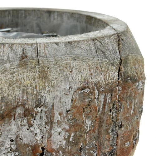 Floristik24 Puinen ruukku istutukseen Valkoinen pesty Ø14cm