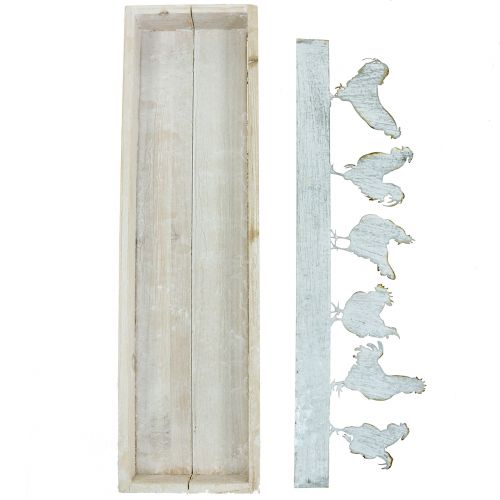 Floristik24 Puinen tarjotin koristeellisella pistokkeella 46cm