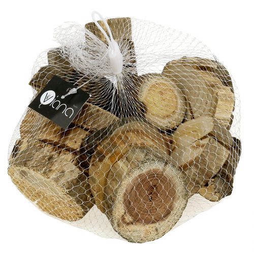 Floristik24 Puiset kiekot puurenkaat luonnon 500g
