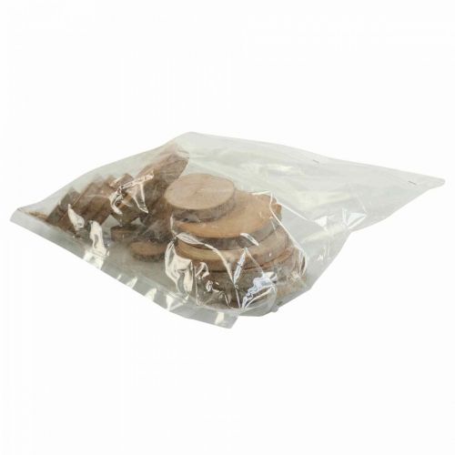 Floristik24 Puiset kiekot 3,5cm - 9cm luonnollinen 300g