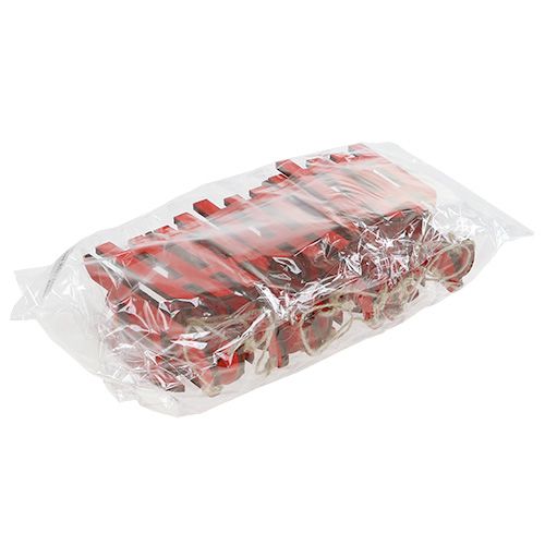 Floristik24 Puinen reki punaisen ripustamiseen 15cm 6kpl