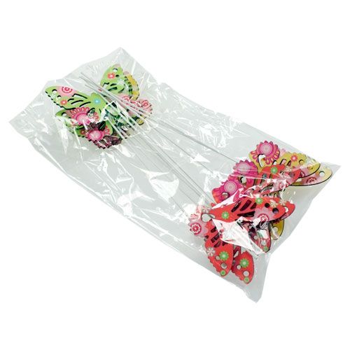 Floristik24 Puiset perhoset kepissä eri väreissä. 9 cm