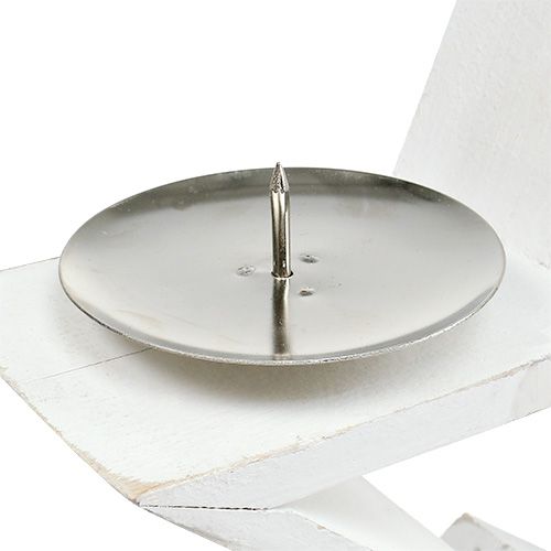 Floristik24 Puinen tähti, jossa 2x valkoista kynttilänjalkaa