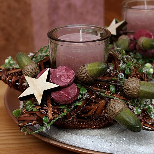 Floristik24 Puiset tähdet 2,5cm -7cm luonnollinen 48 kpl