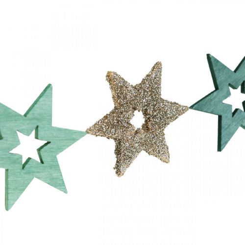 kohteita Scatter koristelu puinen tähtivihreä, glitter joulutähti sekoitus 4cm 72 kpl
