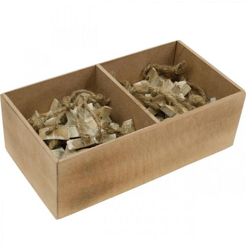 Floristik24 Puutähti joulukuusenkoristeet luonnollinen, valkoinen pesty 5cm 36kpl