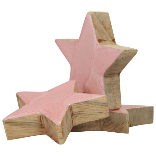 kohteita Puiset tähdet koristeet tähdet Joulukoristeet pinkki kiilto Ø5cm 8 kpl