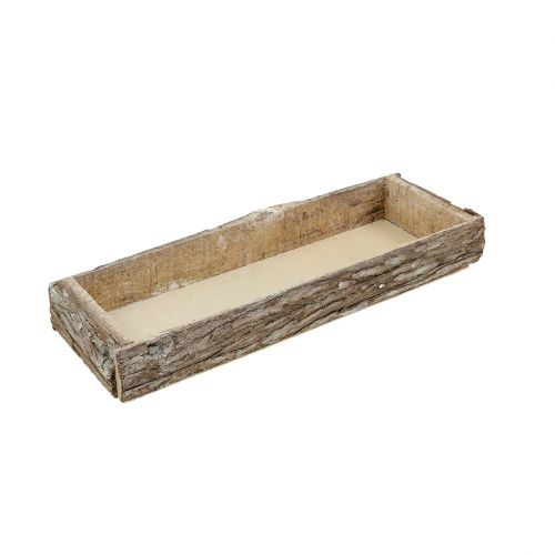 Floristik24 Puinen tarjotin puunkuorella koristeellinen tarjotin luonnollinen 40×15×5cm 3kpl
