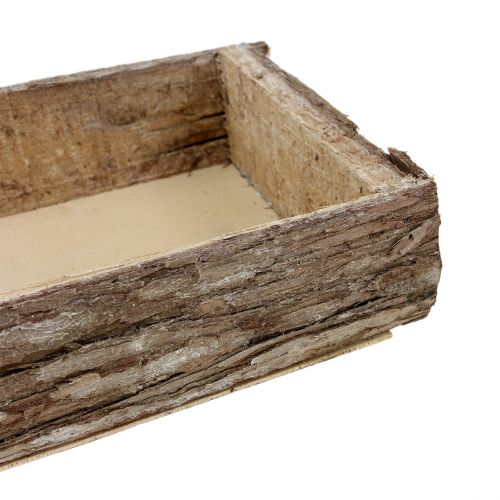 kohteita Puinen tarjotin puunkuorella koristeellinen tarjotin luonnollinen 40×15×5cm 3kpl