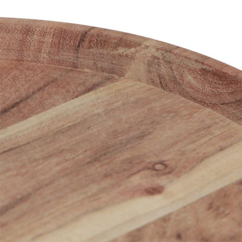 kohteita Puinen tarjotin pyöreä akaasiapuutarjotin luonnollinen leikkuulauta Ø25cm