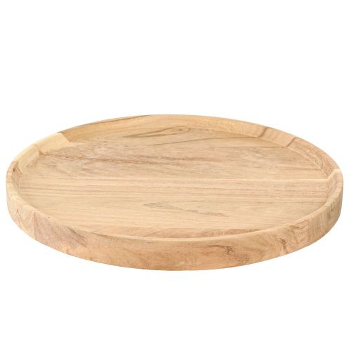 kohteita Luonnollisesta akaasiapuusta valmistettu pyöreä puutarjotin Ø30cm K2,5cm