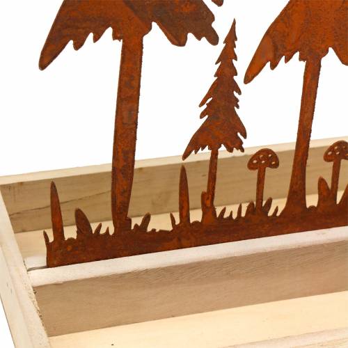 kohteita Puinen tarjotin Forest Silhouette Rust 30cm x 15cm