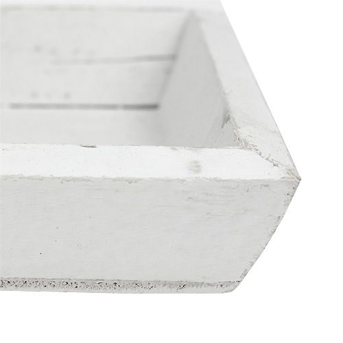 Floristik24 Puinen tarjotin valkoinen L57,5cm L16cm K3cm 1kpl