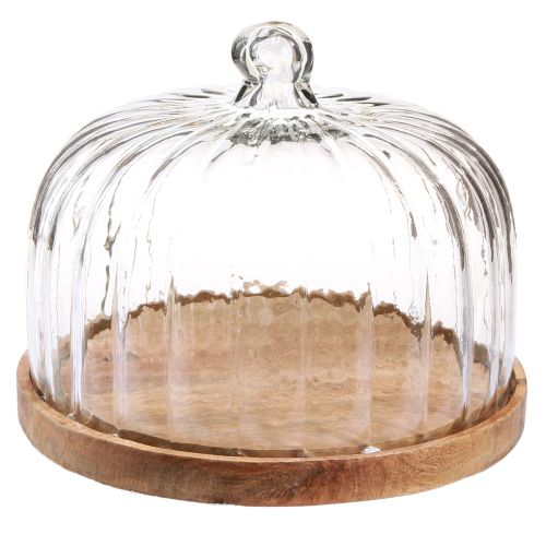 kohteita Puulautanen juustokupulla koristeellinen lautaspuu Ø29cm H22cm