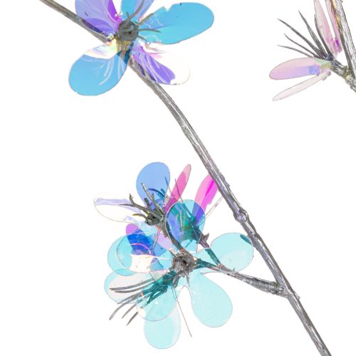 Keinotekoinen herkkä kukkiva oksa hohtavilla kukilla, 98 cm | Floristik24.fi