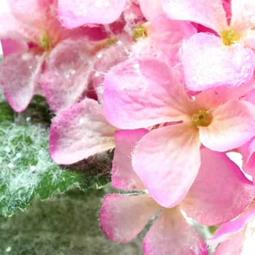 kohteita Hortensia pinkki lumiefektillä 25cm
