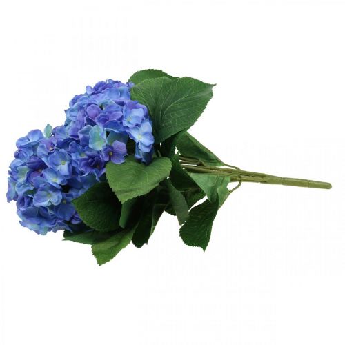 Floristik24 Hortensia tekokukka Sininen silkkikukkakimppu 42cm