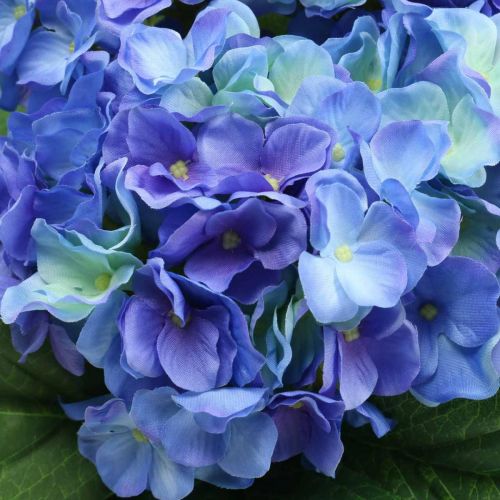 Floristik24 Hortensia tekokukka Sininen silkkikukkakimppu 42cm