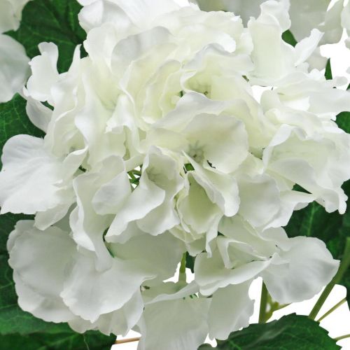 kohteita Deco kukkakimppu hortensia valkoiset tekokukat 5 kukkaa 48cm