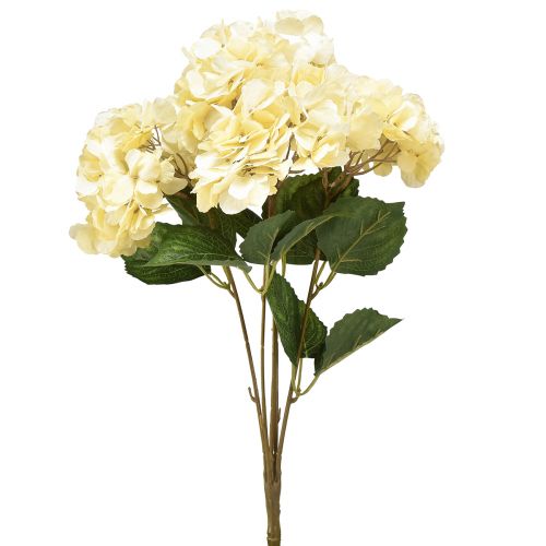 kohteita Hortensia kimppu tekokukat keltainen 5 kukkaa 48cm