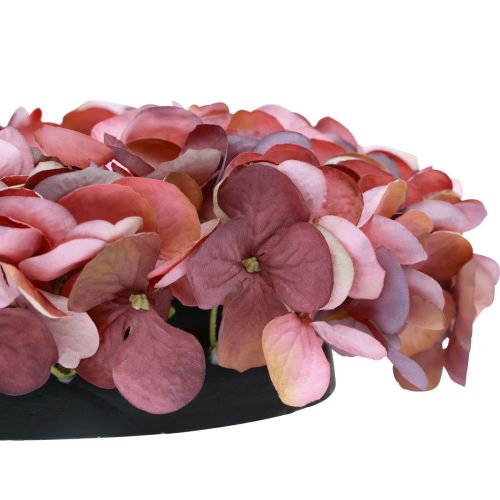 kohteita Tekokukat koristeet hortensia seppele keinotekoinen vanha pinkki Ø26cm