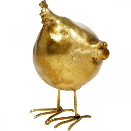 kohteita Deco-kana Pääsiäiskoristefiguuri kultainen pyöreä, K10 cm 2kpl