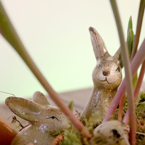 Floristik24 Koristeellinen pupu ruskea keraaminen 5cm x 7cm