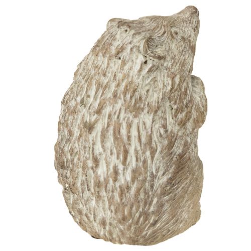 kohteita Siili syksyn koristehahmo, valettu kivi, valkoinen, korkeus 14,5 cm