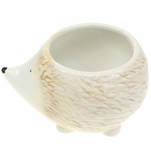 Floristik24 Kukkaruukku siili keraaminen kerma 14cm x 11cm K9cm 4kpl