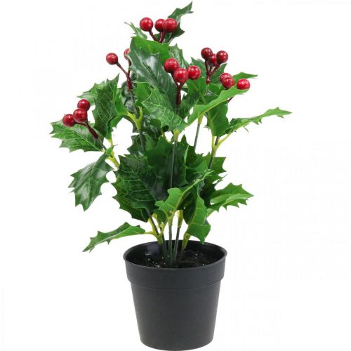 Floristik24 Holly ruukussa tekokasveja Ilex keinotekoinen 26cm