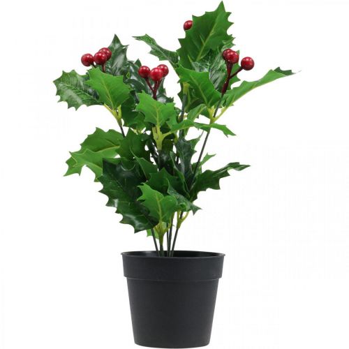 Floristik24 Holly ruukussa tekokasveja Ilex keinotekoinen 26cm