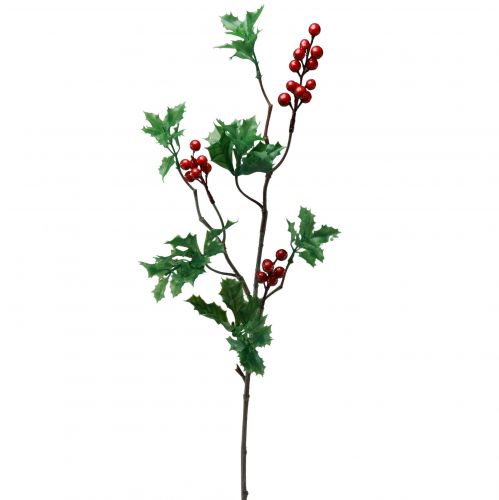 Floristik24 Ilex Artificial Holly Berry Branch Punaiset marjat 75cm
