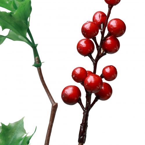 kohteita Ilex Artificial Holly Berry Branch Punaiset marjat 75cm