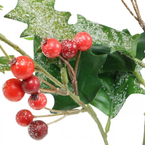 kohteita Keinotekoinen kuusen oksa, talvimarja, joulukoriste, kuusen luminen vihreä, punainen L63cm