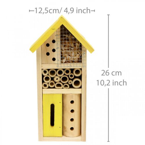 kohteita Hyönteishotelli Keltainen puu hyönteisten talo puutarha pesälaatikko H26cm