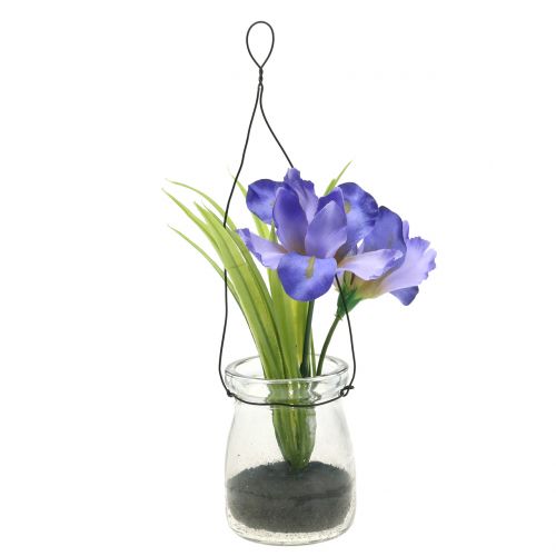 kohteita Iris lila lasissa ripustettavaksi H21.5cm