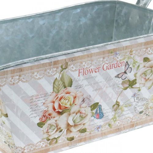 Floristik24 Jardiniere istutuslaatikko metallinen kesäkoriste 20×12×10cm