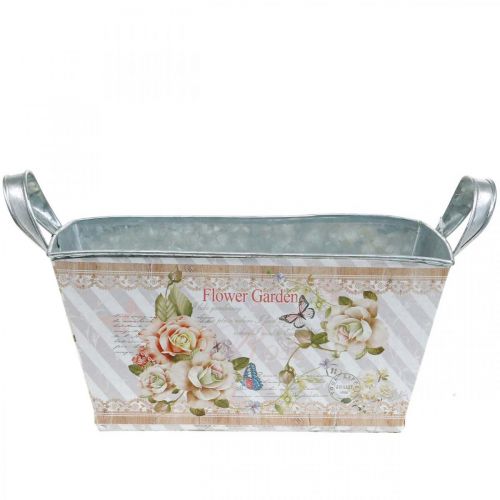 Floristik24 Jardiniere istutuslaatikko metallinen kesäkoriste 20×12×10cm