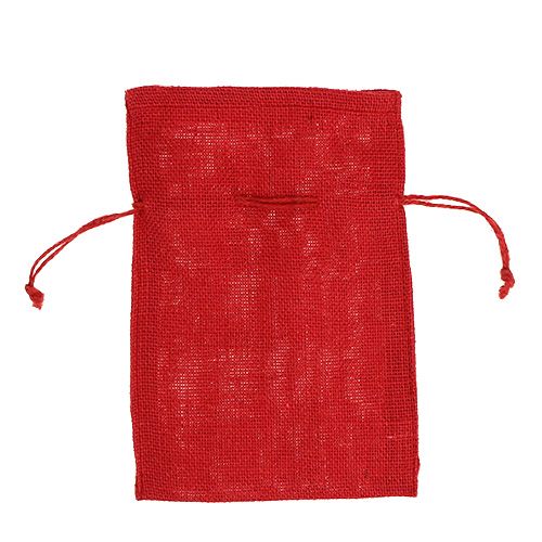 Floristik24 Säkkikangas säkit punainen 16cm x 24cm 10kpl