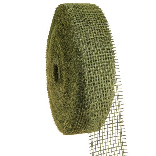 kohteita Juuttinauha ristikko nauha koristenauha vihreää oliivia 5cm 40m