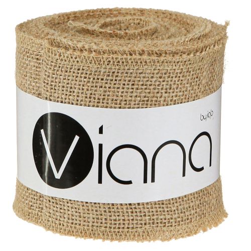 Floristik24 Juuttinauha luonnollinen pöytäjalka maalaismainen juuttiruukku 10cm 9m