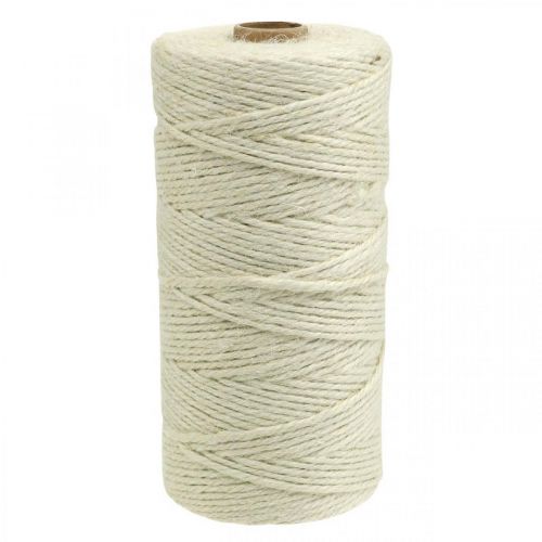 Juuttilanka, luonnollinen juuttilanka Luonnonvärinen, valkaistu Ø3mm L200m