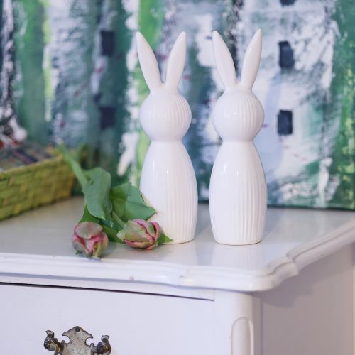 kohteita Yksinkertainen kanihahmo koriste-esineeksi moderneihin kevätasetelmiin, 22 cm, 2 kpl