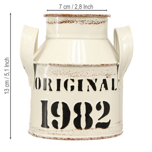 kohteita Kannu metallikoristeet &quot;Alkuperäinen 1982&quot; Cream Rust K13cm 2kpl