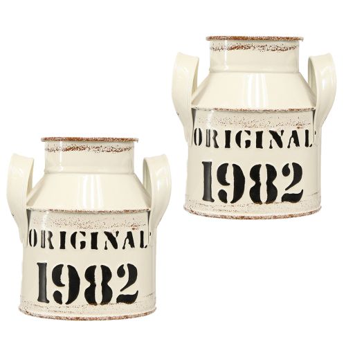 kohteita Kannu metallikoristeet &quot;Alkuperäinen 1982&quot; Cream Rust K13cm 2kpl
