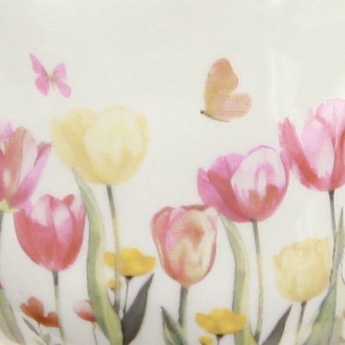 kohteita Keraaminen kannu kukka-aiheella keväiseen tunnelmaan olohuoneessa 20 cm