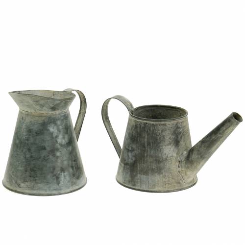 Kynttilänjalka kannu antiikki look H12/9cm 2kpl