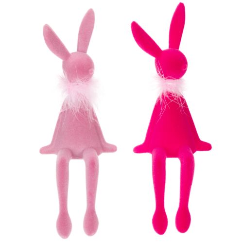 Floristik24 Pääsiäispupuhahmo höyhenboalla, hyllylle kiinnitettävä, koristeellinen pääsiäishahmo, 27 cm, 2 kpl