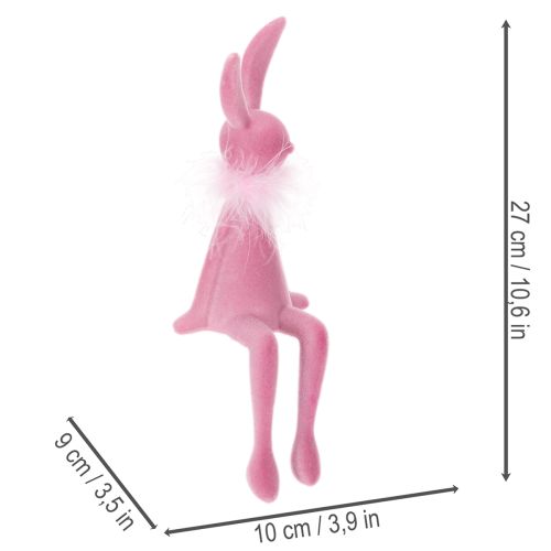 kohteita Pääsiäispupuhahmo höyhenboalla, hyllylle kiinnitettävä, koristeellinen pääsiäishahmo, 27 cm, 2 kpl