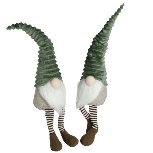 Edge Stool Gnome Christmas Green Ruskea K55cm 2kpl